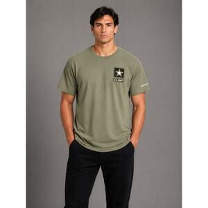 U.S. Army Official Graphic T-Shirt Men's Large Green Short Sleeve Logo Tee #S20a